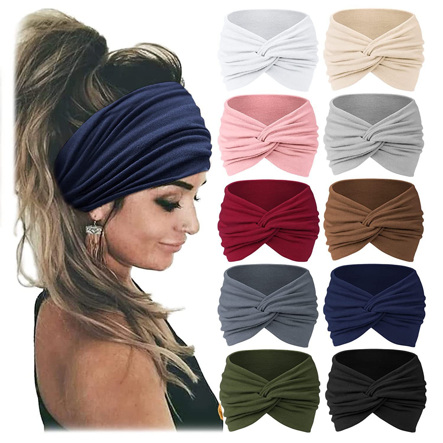 Women'S Exercise Accessories - Breites elastisches Stirnband für Damen, rutschfestes