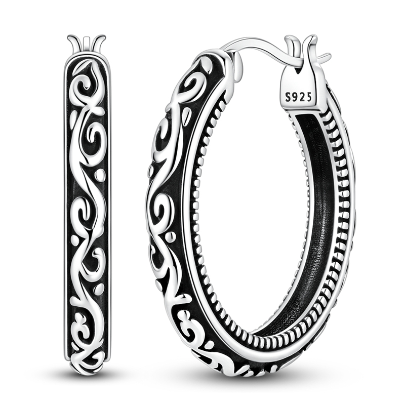 Statement Earrings Oversized - Ohrringe aus 925er-Sterlingsilber für Damen, Zirkonium,