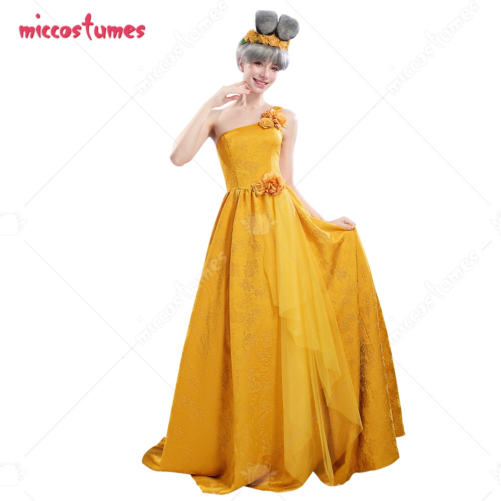 Women Accessories Kit - 【Versandfertig】 Miccostumes Damen-Kaninchen-Cosplay-Kleid, gelbes Cosplay-Kleid mit