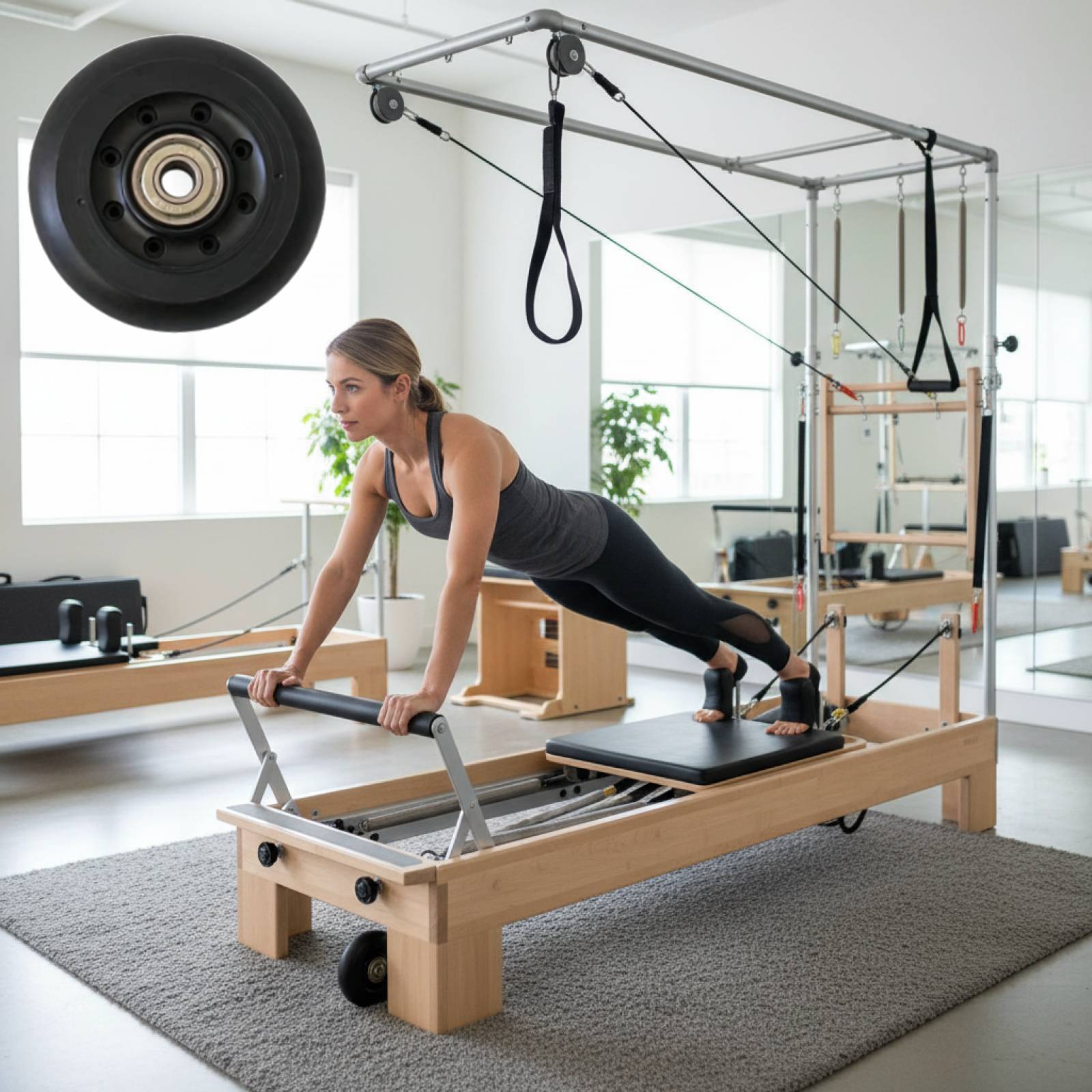 Women'S Exercise Accessories - Pilates Reformer Rad Schwarz für Frauen,