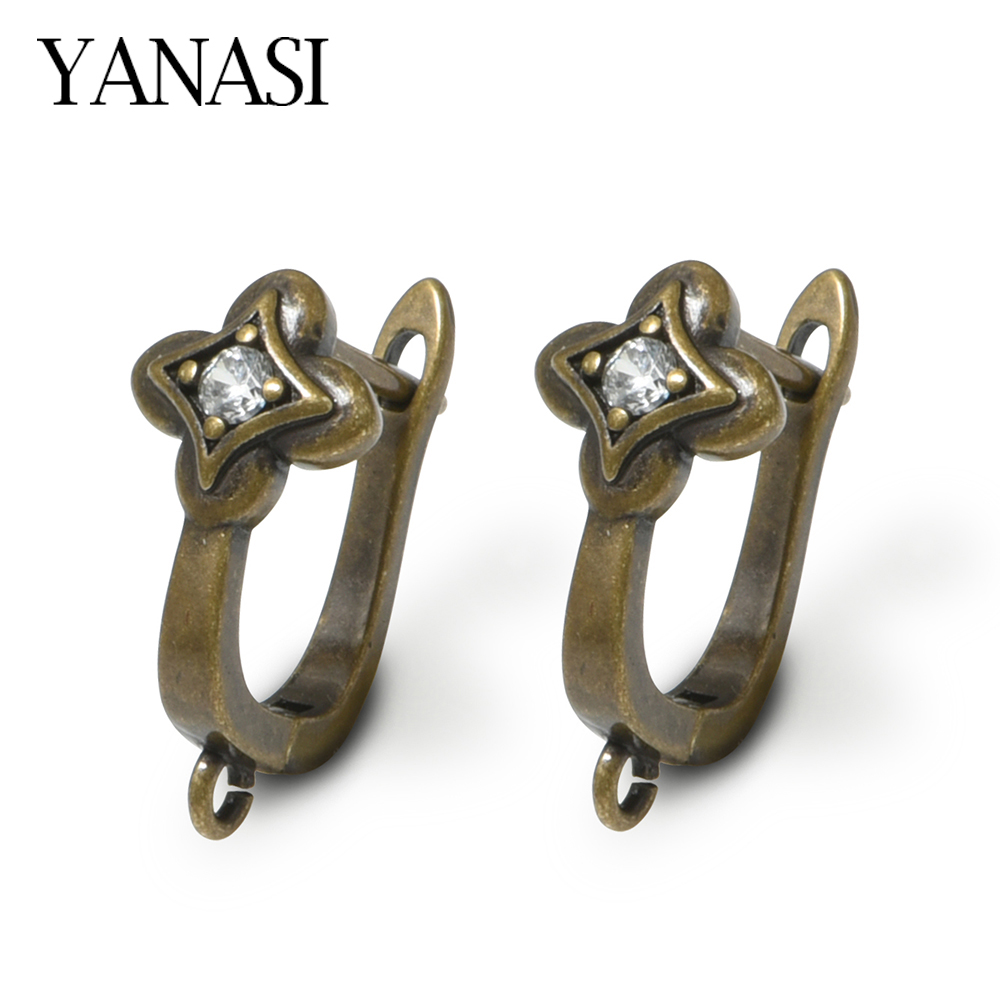 Women Accessories In Wholesale - NEU 1 Paar Antik-Bronze-Messing-Ohrringhaken für DIY-Schmuckherstellung