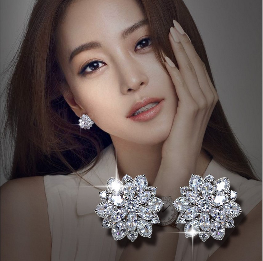 Große Blume Labor Diamant Stud – Statement Earrings Oversized Bewertung und Preis