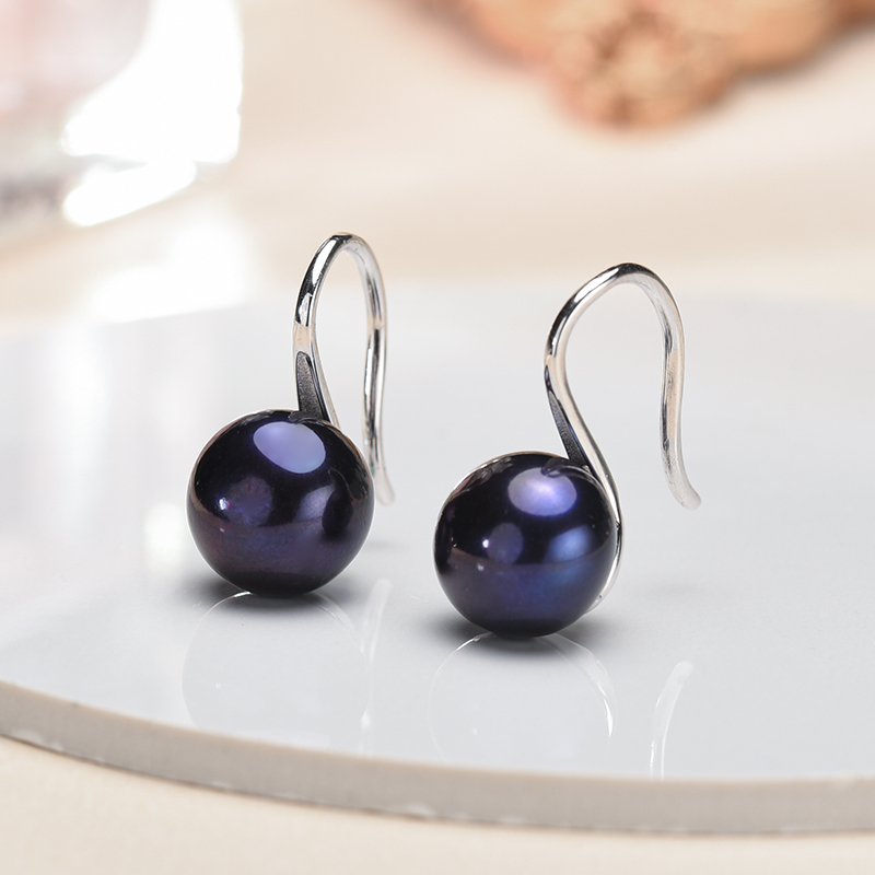 Große 9–10 mm schwarze natürli – Statement Earrings Oversized Bewertung und Preis