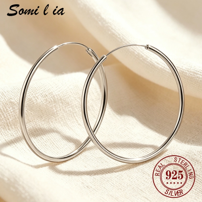 SOMILIA Neue 925 Sterling Silb – Statement Earrings Oversized Bewertung und Preis