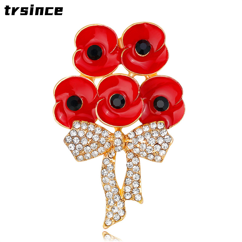 Mohn-Brosche aus Zinklegierung – Women'S Accessories Uk Bewertung und Preis