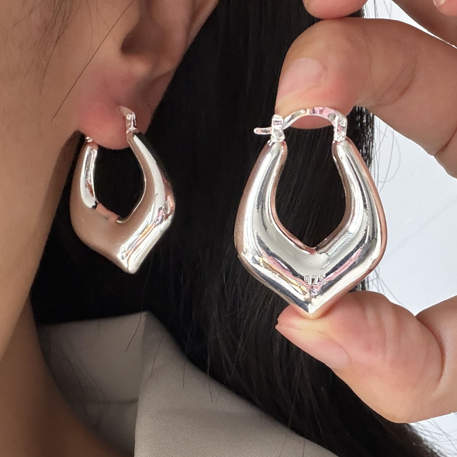 Vintage-Ohrringe aus 925er-Ste – Statement Earrings Oversized Bewertung und Preis