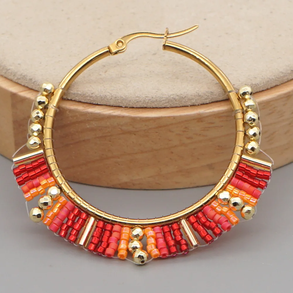 Großen Kreis Ohrringe Hand per – Statement Earrings Oversized Bewertung und Preis