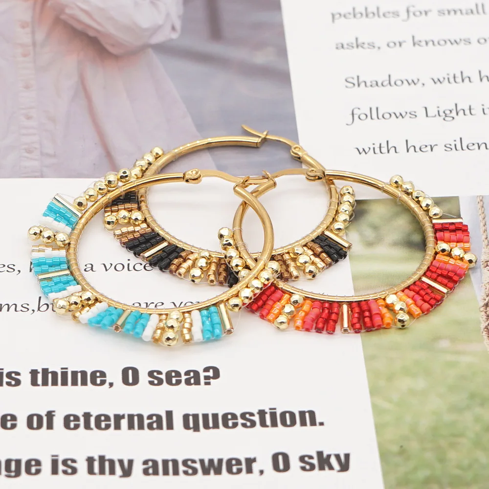 Großen Kreis Ohrringe Hand per – Statement Earrings Oversized Bewertung und Preis