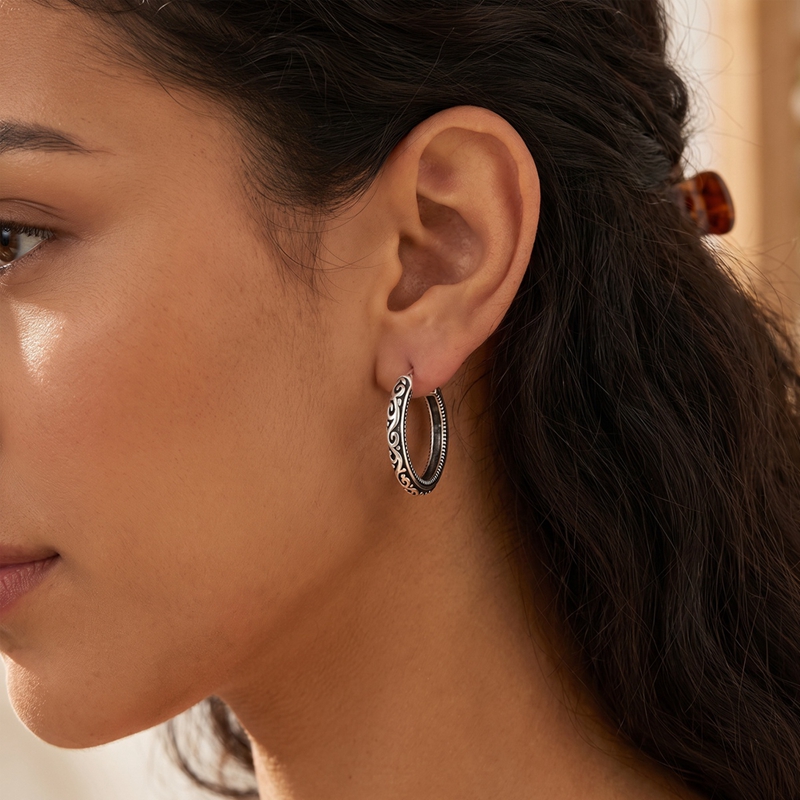Ohrringe aus 925er-Sterlingsil – Statement Earrings Oversized Bewertung und Preis