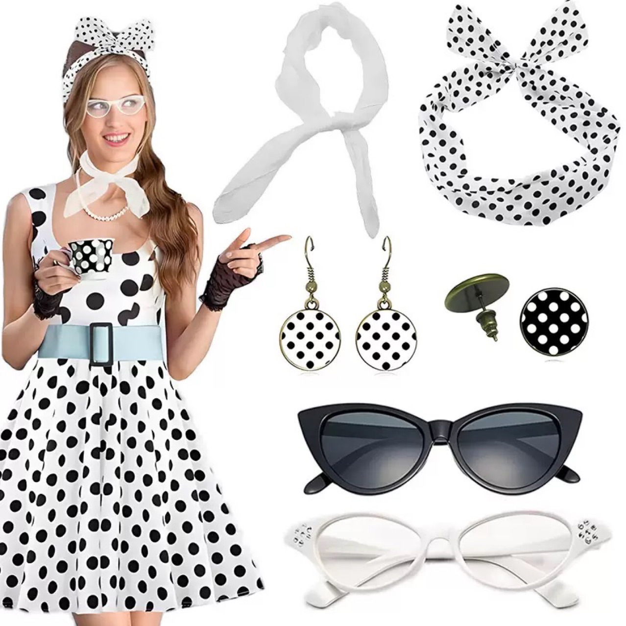 1950er Retro Hippie Party Dame – Women'S Accessories In The 1950S Bewertung und Preis
